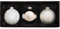 WeRChristmas Glass Baubles, Black/White, 3-Piece
