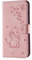 Tiyoo Phone Case for iphone 7 plus/8 plus Embossed Love Heart Elephant Butterfly Pattern Folding Stand PU Leather Wallet Flip Cover Protective Case with Card Slots, Magnetic Closure (Pink)