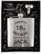 Personalised Stainless Steel 6oz Hip Flasks in a Black Lined Satin Gift Box + Funnel (Design 1)