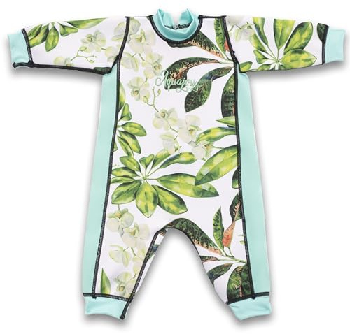 Aquajoy Warmsy Maillot de Bain Isolant pour Enfants | Ensemble Une-pièce Néoprène pour Bébés et Nouveau-nés| Design 2 en 1 | Combinaison de Bain Réversible
