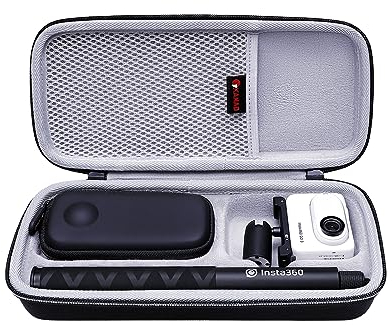 XANAD Tragetasche für Insta360 X3 ONE X2 GO 3 Actionkameras, Schultertasche Kompatibel mit 114 cm unsichtbarer Selfie Stick und Zubehör