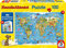 Schmidt Spiele Mauseschlau und Bärenstrak, Reise um die Welt, 100 Teile Kinderpuzzle, mit Wissensbüchlein