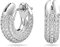 Swarovski, Dextera Kreolen, Rhodinierte Ohrringe mit Strahlenden Swarovski Kristallen