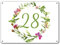 banjado® Hausnummernschild personalisierbar Motiv Aquarell Blumenring - Hausschild personalisiert Draußen mit Straßennamen möglich - Hausnummernschild Edelstahl versch. Motive - inkl. Montagematerial