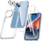 UniqueMe für iPhone 14 Plus Hülle, 5-in-1-Set Handyhülle für iPhone 14 Plus Case Rundumschutz Schutzhülle Cover, 1 Handyhülle & 2 Schutzfolie & 2 Kameraschutz - Transparent