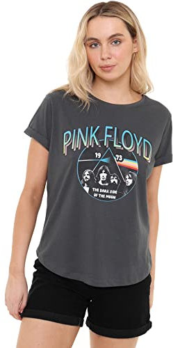 Cotton Soul Pink Floyd Gradient Side of The Moon Damen-T-Shirt, Dunkelanthrazit, Dunkles Charcoal, X-Large