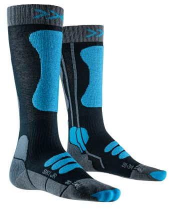 X-Socks Ski Jr 4.0 Kinder-Skisocken Grau Grösse 35-38