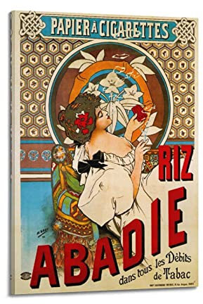 JAHER Riz Abadie (1898) von Alphonse Mucha Art Poster Wandkunst Foto Bild Malerei Raumdekoration 60 x 90 cm
