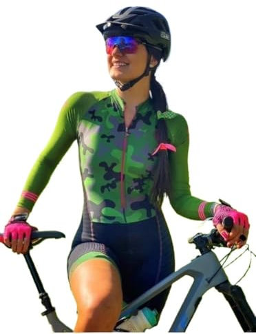 Damen Triathlon-Sets, Radtrikot, langärmelig, mit Taschen, Rad-Overall, Sommer, Mountainbike, Radsport-Anzug (Color : C, Size : XX-Large)