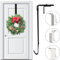 YUNLI Crochet couronne de noel porte, Crochet porte inoxydable, 43 Pouces crochet réglable et stable avec bande flexible, Pour suspendre des guirlandes de Noël, Halloween, décorations de Noël