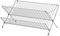 E2B Chrome Plated Stainless Steel Dish Drainer Folding Rack, Large, Size: 48x29x23cm, Silver