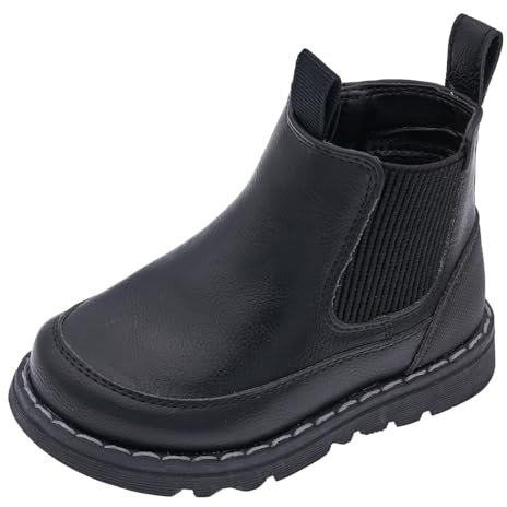 Chicco Stivaletto con elastico laterale, Bambino e ragazzo, Nero, 27, Designed in Italy