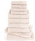 Pure Label 10-TLG. Handtücher Set mit Aufhängeschlaufen aus 100% Baumwolle, saugstark und weich - 2X Badetuch (70x140 cm) 4X Handtuch (50x100cm) 4X Gästetuch (30x50 cm), Creme