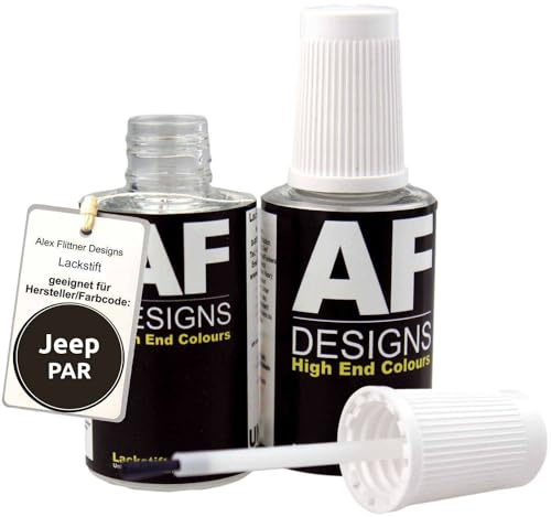 Alex Flittner Designs Lackstift für Jeep PAR Maximum Steel Metallic 2x20 ml | Lackstift Set geeignet für Farbcode: PAR und Farbname: Maximum Steel Metallic