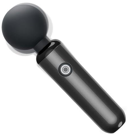 MANFLY Home Massager, Handheld Electric Powerful Rechargeable Waterproof Neck Massage Tool (Black)