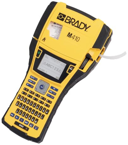 Brady M410 tragbare Etikettendrucker - Industrielles Beschriftungsgerät für Etiketten in Rauen Umgebungen - Hochleistungskleber - Inkl. 1 Etikettenpatrone - ersetzt BMP41