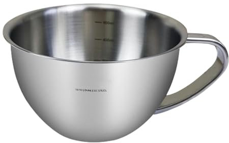 ycezw Pichet doseur en acier inoxydable - Verre doseur en métal avec graduation - Pichet en métal - Verre doseur en acier inoxydable pour la cuisine à la maison