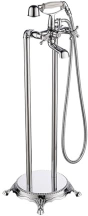 XJTNLB Rubinetto Miscelatore Vasca da Bagno Cromato Con Attacco per Doccia Rubinetteria Vasca Freestanding Miscelatore Monocomando Doccia