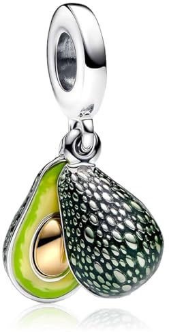 MSPOVOF Avocado Charms Set Bead für Armbänder und Halsketten 925 Sterling Silber für Halloween Geburtstag Weihnachten Mutter Frauen Schmuck Geschenk