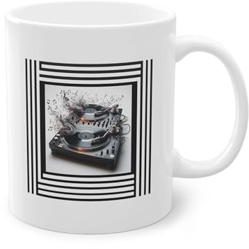 YOMYLE Mug Platine DJ - Tasse à Offrir Originale - Idée Cadeau Parfait Pas Cher