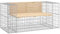 Genérico Wenjingqi 834377 Banc de jardin en forme de gabion en bois massif Pin 143 x 71 x 65,5 cm Marron