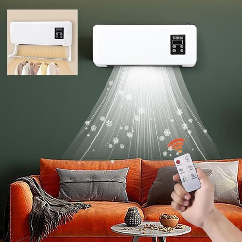 Ductless Air Conditioner, Mini Split AC/Heating System, Ductless Portable Air Conditioners No Windows Needed, Wall Mounted Air Conditioner with Remote Control for Bedroom Living Room