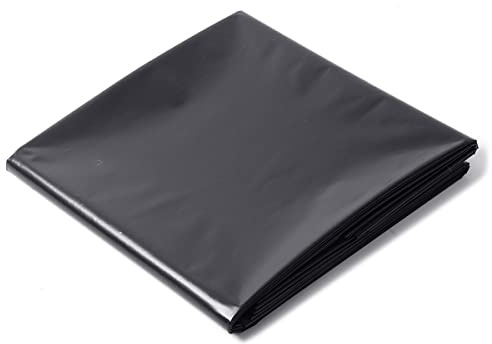 VagxTbs Paño Negro for Revestimiento de Estanque de Peces, 0,2 mm HDPE Paisajismo Estanque de Piscina Paño Impermeable for Revestimiento, 64 tamaños(8x15m/26.2x49.2ft)