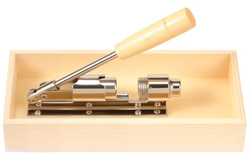 KTCINA Manual Nutcracker with Rectangular Wood Box, Heavy Duty Pecan Nut Cracker Tool Adjustable Spacing Pecan Opener Tool Multifunctional Walnut Cracker for Nuts Walnut Almonds Hazelnuts Chestnuts