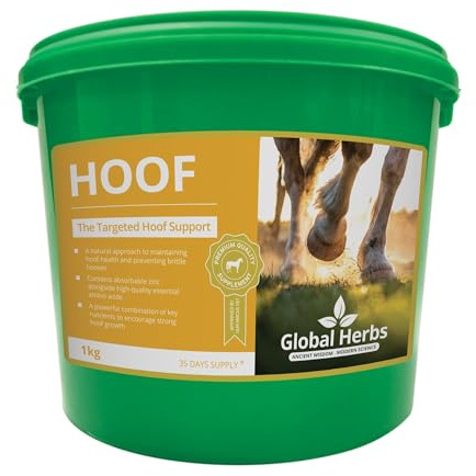 Global Herbs Hoof Equine Hoof Growth, Horn Quality & Strength Support Powder 1kg