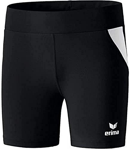 Erima Damen Shorts Tight, Schwarz/Weiß, 34, 829403