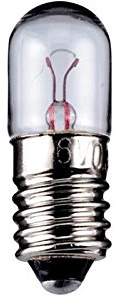 Röhrenlampe Sockel E10 6,0 Volt 2,0 Watt 28 mm ,10er Pack