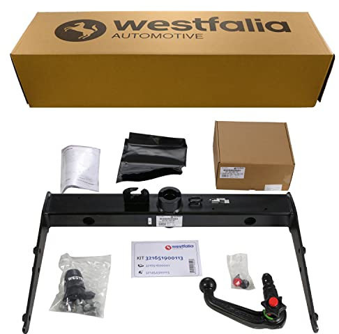 Westfalia Gancio Traino Rimovibile per VW Transporter T5/T6, Furgone/Panoramico, 10/2009-09/2019, Solo per Veicoli Senza Preliminare Preparazione, Viene Con un Westfalia Kit Cablaggio a 13 Pin