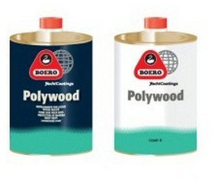 Boero Yacht Coatings Polywood Impregnante per legno bicomponente, colore: 000 Trasparente, size: 1 l