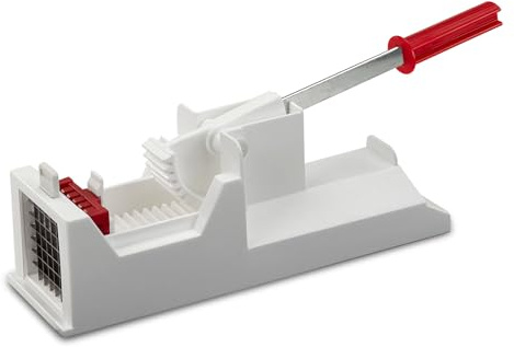 Rigamonti Tranciapatate Professional. Tranciapatate manuale con leve per tagliare verdure e frutta a bastoncino o cubetti. Griglia con lame in acciaio inox. Per uso professionale o casalingo.