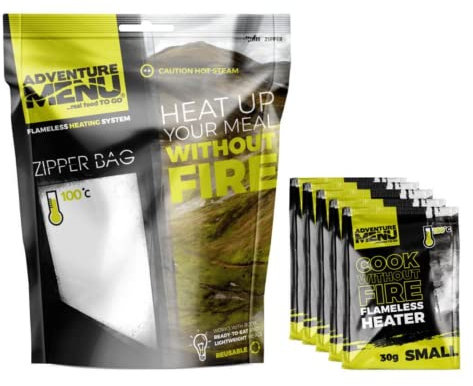 Adventure Menu - 5er-Pack Erhitzer | flammenlose Heizung | für unterwegs, Camping, Outdoor, uvam., 5x 30g