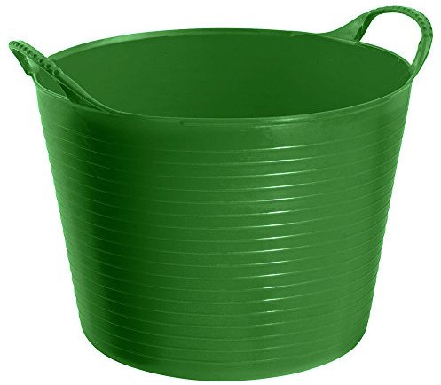 Easy Shopping 14 Litre Flexi Tub Garden Home Flexible Colour Rubber Storage Container Bucket Polyethylene Flex Tub- MADE IN U.K. (Green)