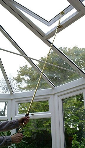 Window Opener Pole - Hardwood Handles & Polished Brass - 1.5m / 4' 11 (Seconds)