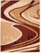 Carpeto Modern Teppich Braun 250 x 350 cm Wellen Muster Kurzflor Monaco Kollektion
