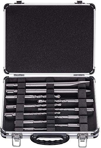 Bosch Professional Set Mixto con 11 Brocas para Martillo y cinceles SDS Plus, para hormigón y mampostería, Accesorios de Martillo perforador
