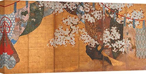 ART PRINT CAFE' Stampa su tela: Paravento con albero di ciliegio, 140x70