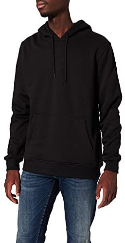 Build Your Brand Herren Kapuzenpullover Heavy Hoody, lässiger Hoodie für Männer, 3XL, black