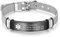 Smileface Personalisiertes Medizinisches Armband für Frauen und Männer, Edelstahl, Einstellbar, Gravierbar, Notfall-Informationen, Silber