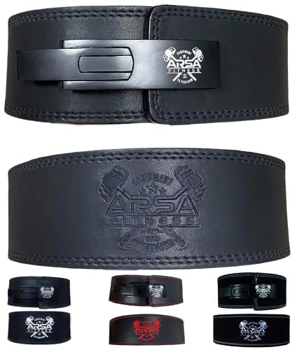 Arsa Fitness - Cinturón de palanca de levantamiento de pesas | Palanca ajustable - Nighthawk (XL)
