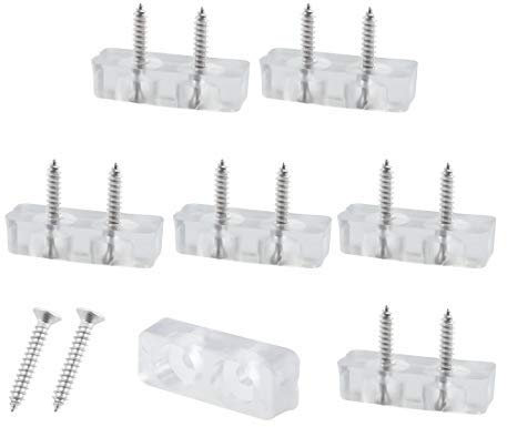 8 patas rectangulares de goma con tornillos antideslizantes, 40 x 15 mm, para evitar arañazos, protectores de suelo para muebles, sillas, sofás