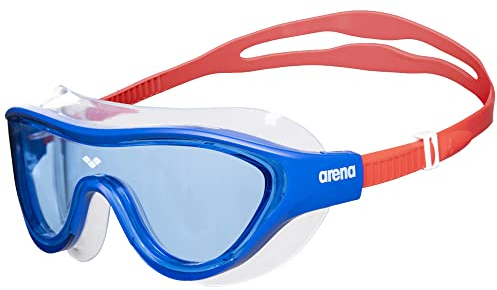 arena Lunettes de Natation pour Enfants The One Mask Junior, Antibuée, avec des Verres Larges, Protection UV, Pont de Nez Auto-ajustable, Joints Protecteurs des Orbites
