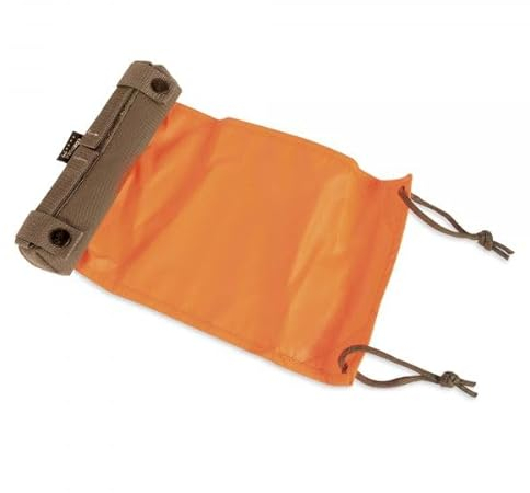 Tasmanian Tiger TT Tac Marker System Tasche mit ausrollbarer Stoff-Flagge in Warn-Orange, Coyote Brown