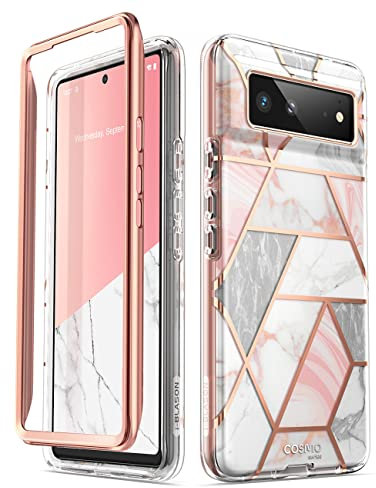 i-Blason Cosmo Series Hülle für Google Pixel 6 (2021), Slim Full Body Stylische Schutzhülle ohne integrierten Displayschutz (Marmor)