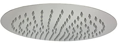 Vetrineinrete® Soffione per doccia da bagno slim tondo 30 cm effetto pioggia cromato attacco universale 1/2