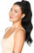 WENNALIFE Ponytail Extension, 45cm 80g Tief Schwarz Pferdeschwanz Haarteil Ponytail Extension Echthaar Clip in Wickeln Sie um Remy Ponytail Echthaar