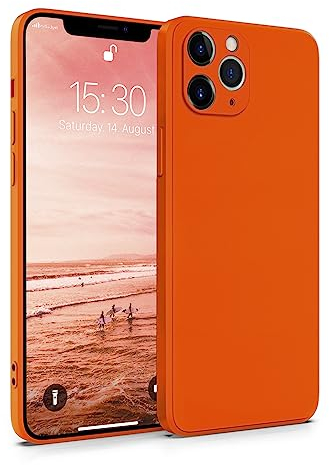 MyGadget Case for iPhone 11 Pro - Cover Ultra Thin TPU - Soft Touch Rubber & Anti-Scratch Shell - Flexible Silicone - Matte Orange